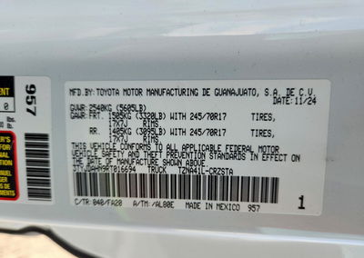 2024 Toyota Tacoma Sr, uszkodzenie: Przód, Copart lot 71253076, zdjęcie 12 z 12