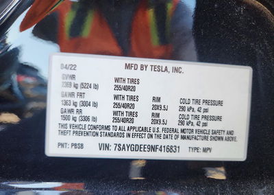 2022 Tesla Model Y, uszkodzenie: Przód, Copart lot 70906926, zdjęcie 12 z 14