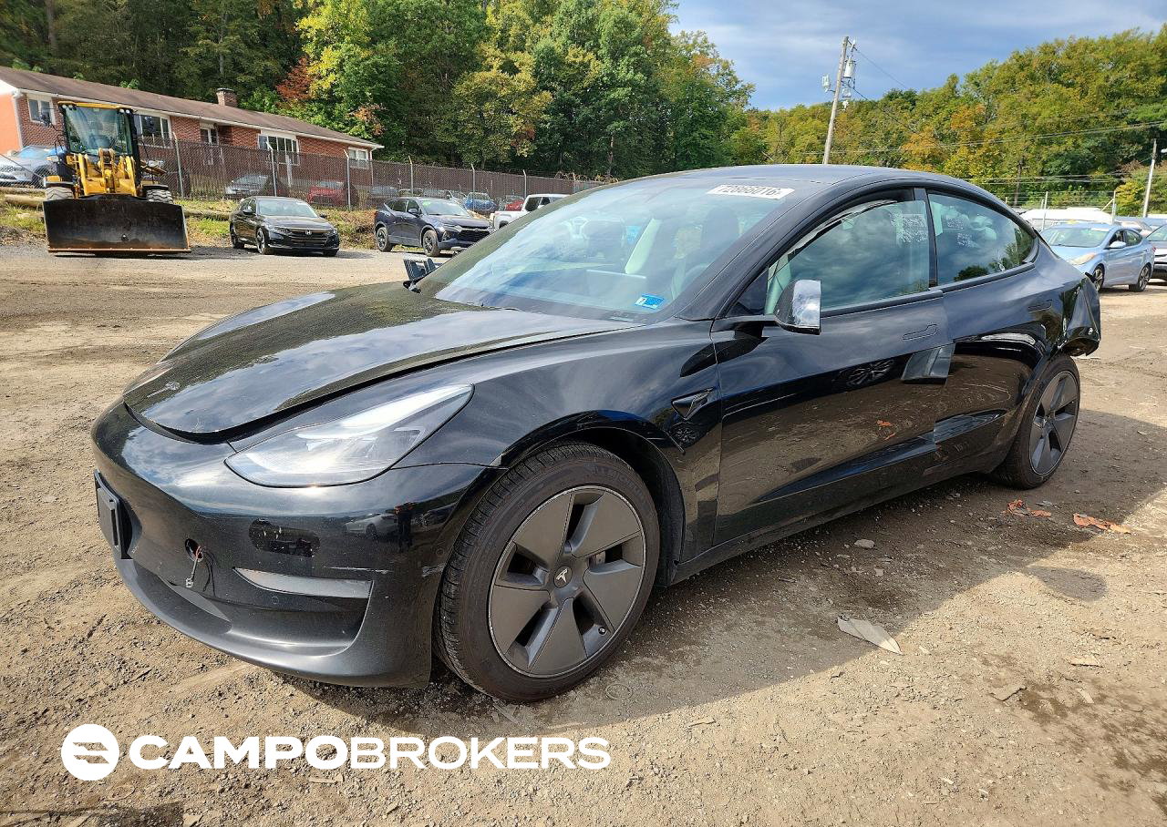 2021 Tesla Model 3, пошкодження: Задня частина, Copart лот 72866016