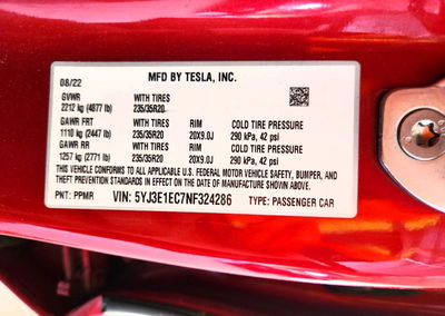 2022 Tesla Model 3, daño Frontal, Copart lote 58246366, foto 12 de 12