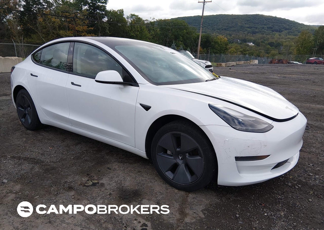 2023 Tesla Model 3 Rear-wheel Drive, Flood damage, Iaai lot 46182871