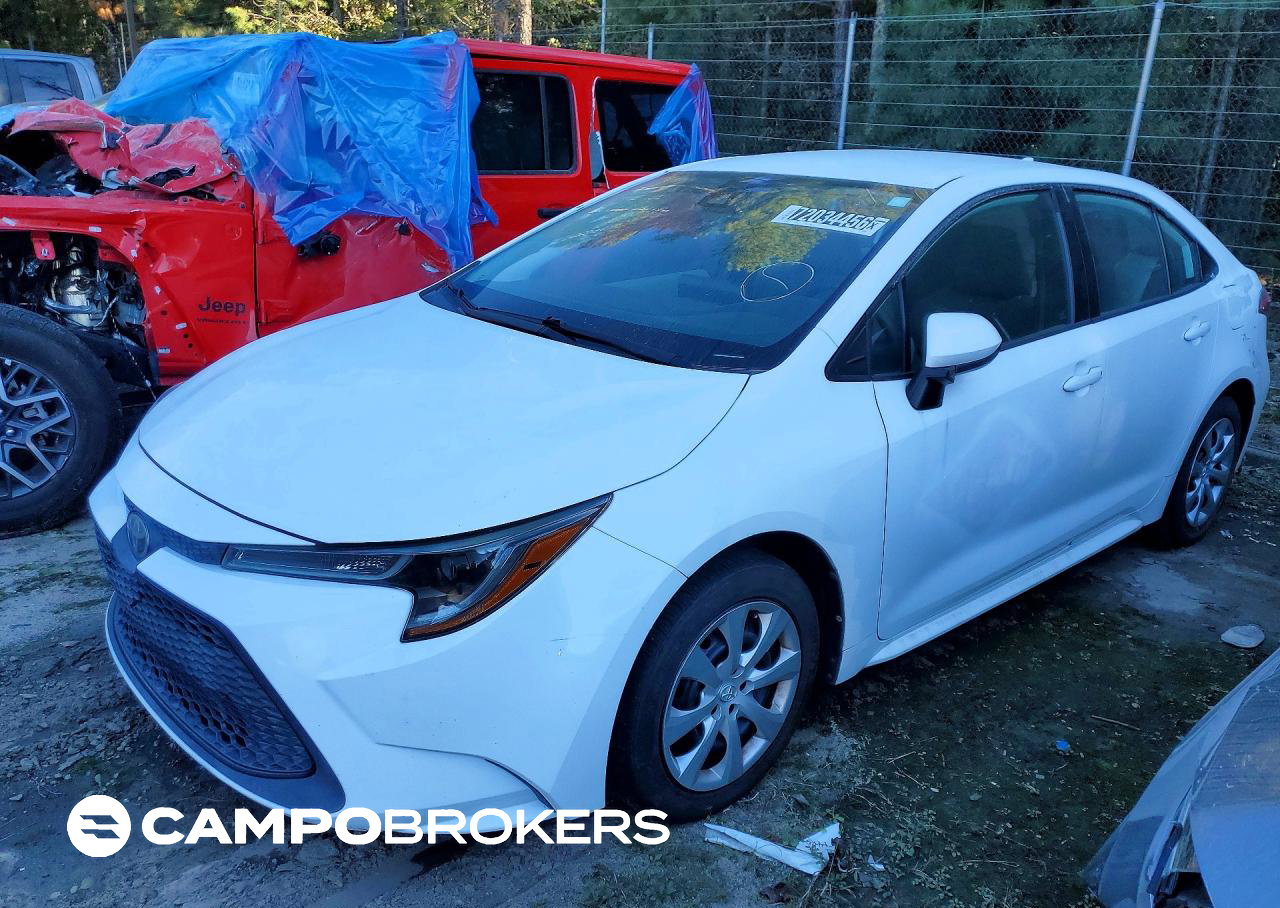 2020 Toyota Corolla Le, daño Mecánico, Copart lote 72034456