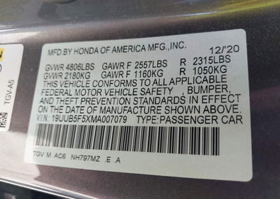 2021 Acura Tlx A-spec Package, Left Front damage, Iaai lot 46032694, photo 9 of 16