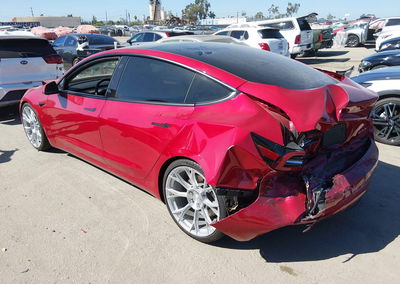 2021 Tesla Model 3 Long Range Dual Motor All-wheel Drive, Front & Rear damage, Iaai lot 46082913, photo 3 of 15