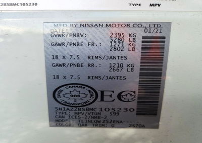 2021 Nissan Murano Sv, daño Frontal, Copart lote 72144906, foto 14 de 16