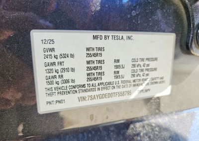 2026 Tesla Model Y, uszkodzenie: Ao, Copart lot 68446986, zdjęcie 12 z 14