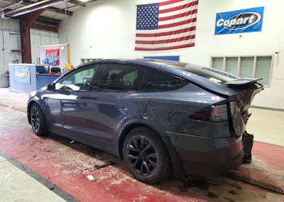 2022 Tesla Model X, Rear End damage, Copart lot 72814386, photo 2 of 12