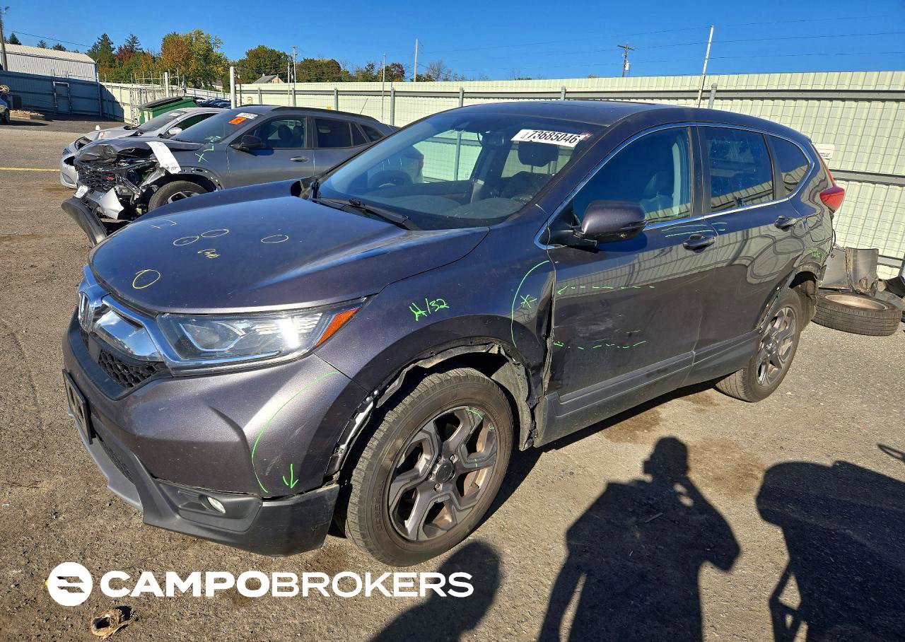 2019 Honda Cr-v Exl, Rear End damage, Copart lot 73685046