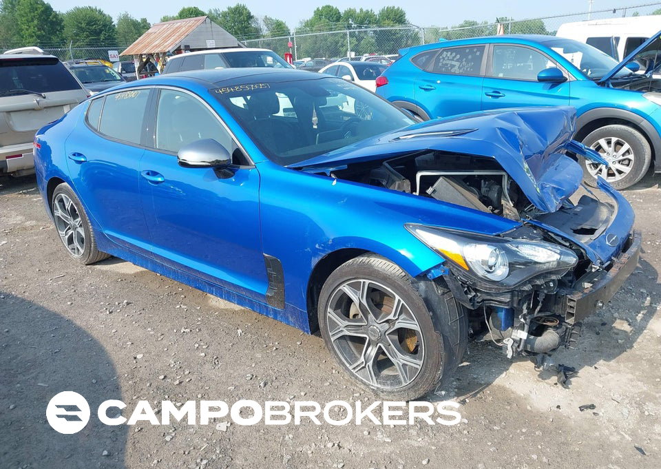 2021 Kia Stinger Gt-line, Front End damage, Iaai lot 45485007