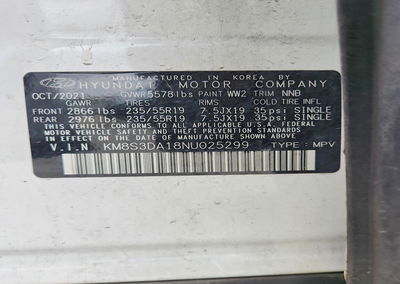 2022 Hyundai Santa Fe Sel Premium, uszkodzenie: Przód, Copart lot 70287546, zdjęcie 13 z 15