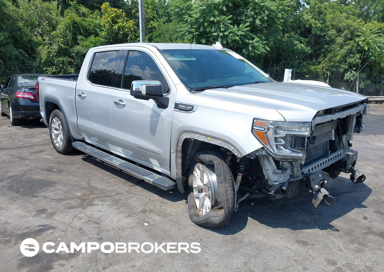 2020 Gmc Sierra 1500 4wd  Short Box Slt, Front End damage, Iaai lot 45568584