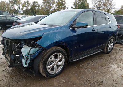 2020 Chevrolet Equinox Fwd Lt 1.5l Turbo, пошкодження: Передня частина, Iaai лот 46365205, фото 2 з 19