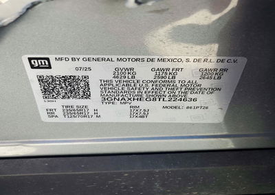 2026 Chevrolet Equinox Lt, uszkodzenie: Tył, Copart lot 72261346, zdjęcie 13 z 13