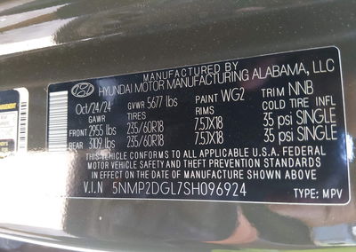2025 Hyundai Santa Fe Sel, daño Frontal, Iaai lote 45917858, foto 9 de 19