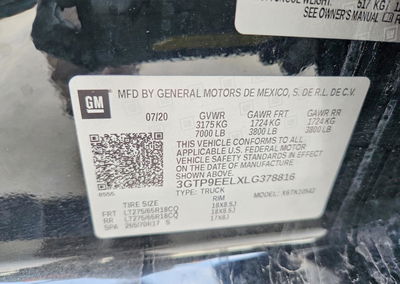2020 Gmc Sierra K1500 At4, daño Frontal, Copart lote 70433446, foto 13 de 13