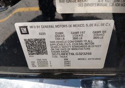 2020 Gmc Sierra 1500 4wd  Short Box Denali, daño Frontal, Iaai lote 45811804, foto 9 de 22