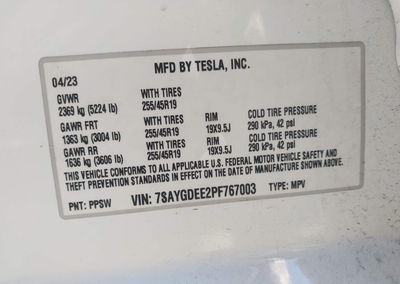 2023 Tesla Model Y Awd/long Range Dual Motor All-wheel Drive, uszkodzenie: Front & Rear, Iaai lot 46177405, zdjęcie 9 z 23