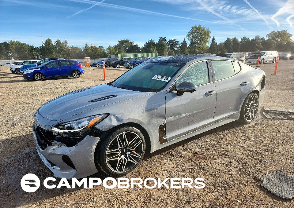 2022 Kia Stinger Gt2, daño Frontal, Copart lote 72025726