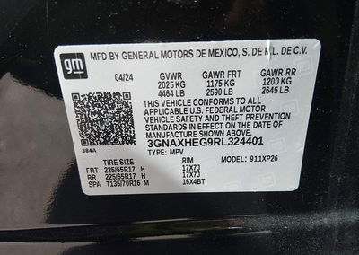 2024 Chevrolet Equinox Fwd Ls, daño Inundación, Iaai lote 46125030, foto 9 de 16