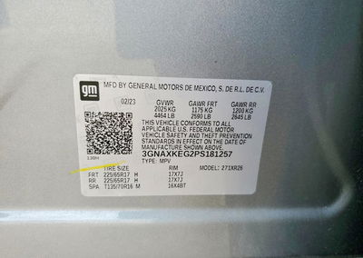 2023 Chevrolet Equinox Lt, daño Lateral, Copart lote 69444206, foto 13 de 15