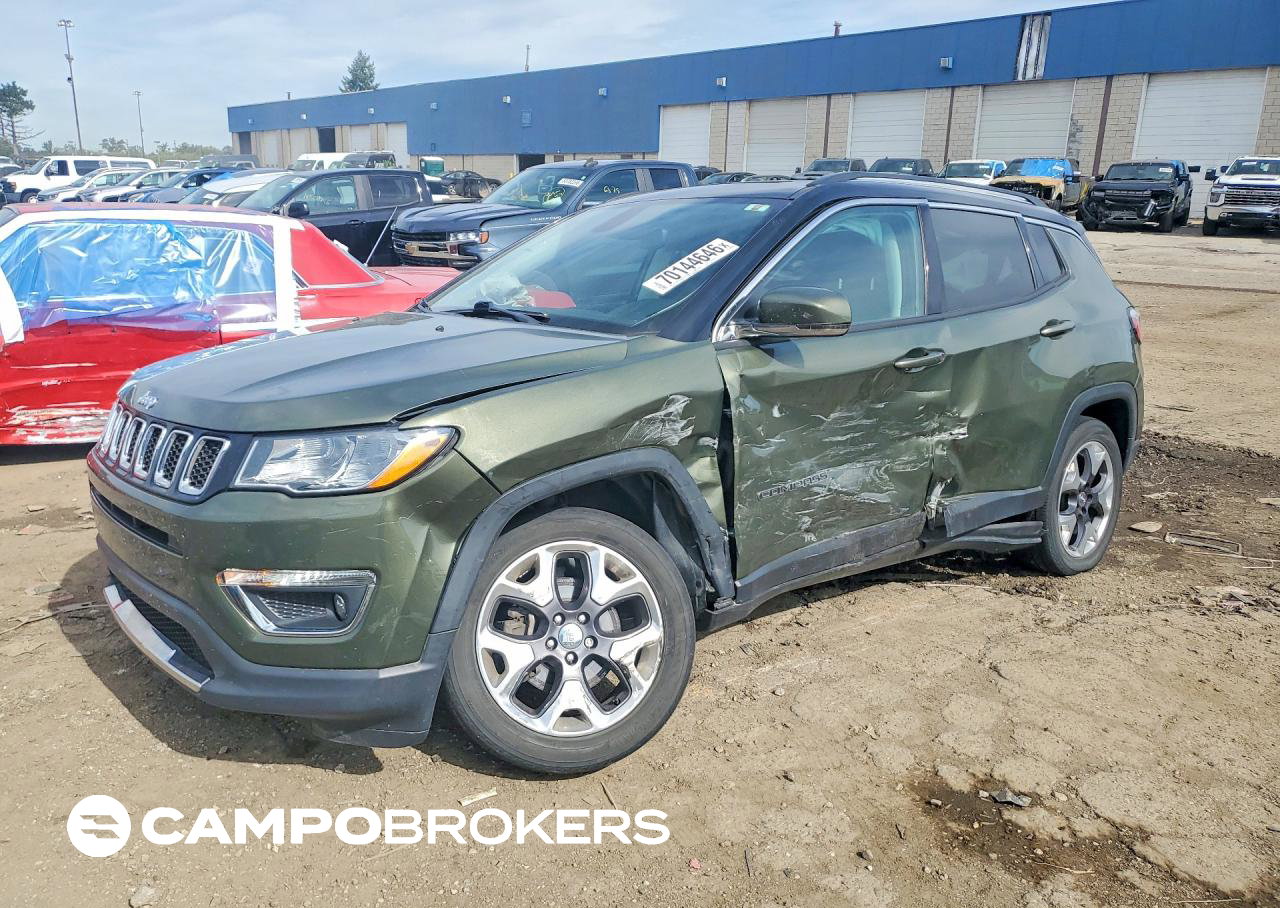 2020 Jeep Compass Limited, daño Lateral, Copart lote 70144646
