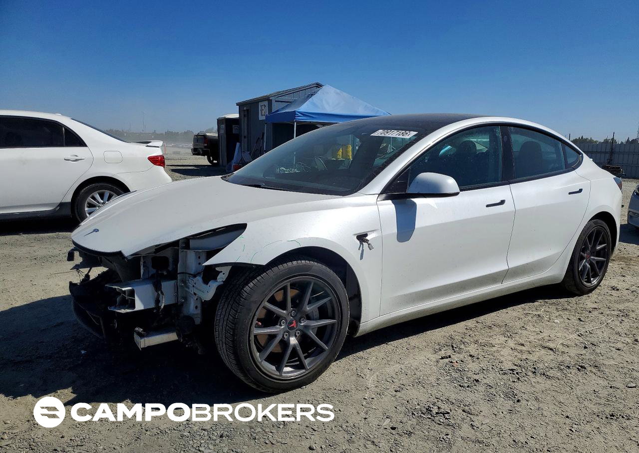 2021 Tesla Model 3, daño Frontal, Copart lote 70917186