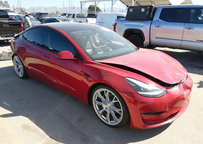 2021 Tesla Model 3 Long Range Dual Motor All-wheel Drive, Front & Rear damage, Iaai lot 46082913