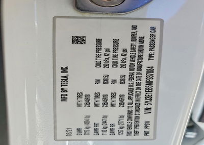 2021 Tesla Model 3, daño Frontal, Copart lote 70917186, foto 12 de 12