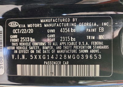 2021 Kia K5 Lxs, daño Frontal, Copart lote 70740016, foto 12 de 12