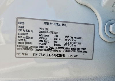 2022 Tesla Model Y, daño Frontal, Copart lote 67380416, foto 14 de 16