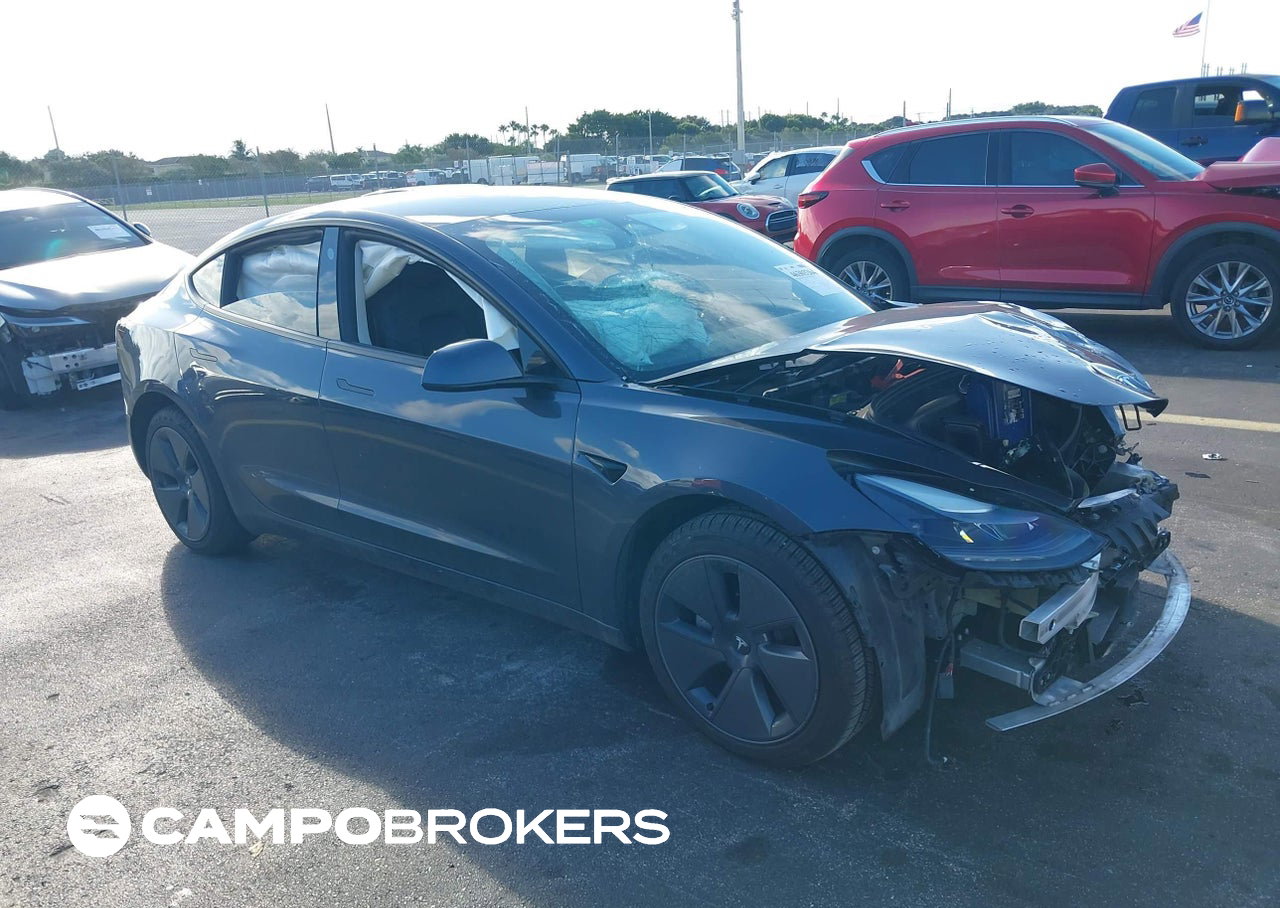 2022 Tesla Model 3 Rear-wheel Drive, daño Frontal, Iaai lote 46303264