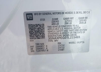 2026 Chevrolet Equinox Awd Lt, daño Trasero, Iaai lote 46211308, foto 9 de 20