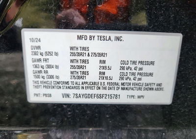 2025 Tesla Model Y, daño Trasero, Copart lote 70657506, foto 14 de 14