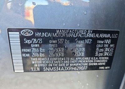 2023 Hyundai Santa Fe Sel Premium, uszkodzenie: Przód, Copart lot 73984486, zdjęcie 14 z 14