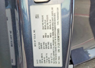 2022 Tesla Model 3, daño Frontal, Copart lote 64591766, foto 13 de 15