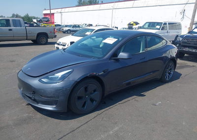 2023 Tesla Model 3 Rear-wheel Drive, Right Side damage, Iaai lot 45889872, photo 2 of 20