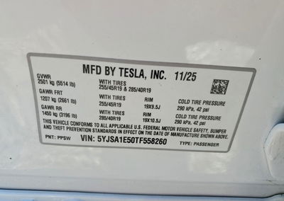 2026 Tesla Model S, uszkodzenie: Tył, Copart lot 70280256, zdjęcie 14 z 16
