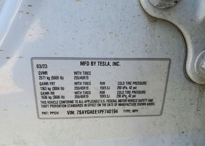 2023 Tesla Model Y, daño Trasero, Copart lote 71847106, foto 12 de 12
