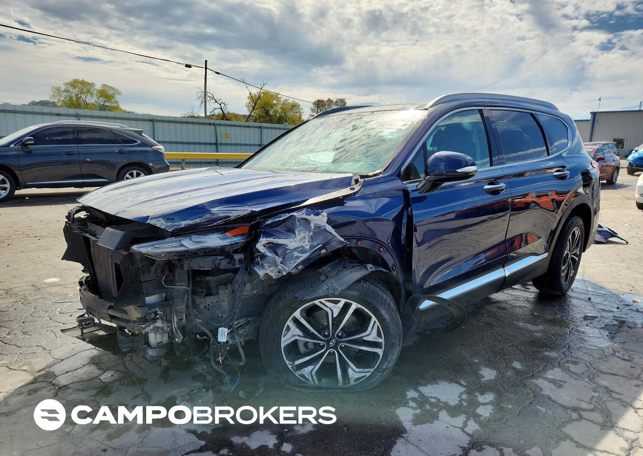 2020 Hyundai Santa Fe Sel 2.0t, Front End damage, Copart lot 71027456