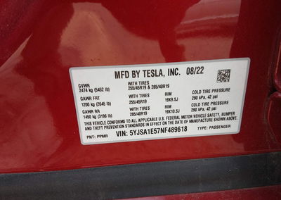 2022 Tesla Model S Dual Motor All-wheel Drive, uszkodzenie: Prawy bok, Iaai lot 46305505, zdjęcie 9 z 15