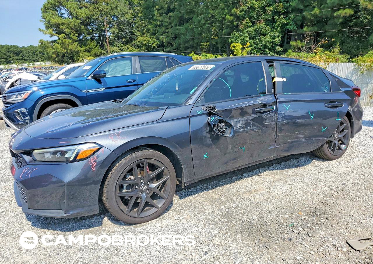 2025 Honda Civic Sport, Side damage, Copart lot 69617076