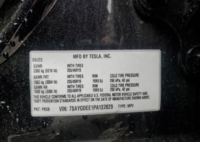 2023 Tesla Model Y, Rollover damage, Copart lot 48373675, photo 12 of 13