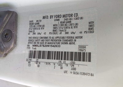 2022 Ford Transit Connect Xl Cargo Van, daño Normal Wear & Tear, Iaai lote 46361883, foto 9 de 16