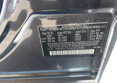 2020 Hyundai Santa Fe Sel, daño Lateral derecho, Iaai lote 45274573, foto 9 de 16