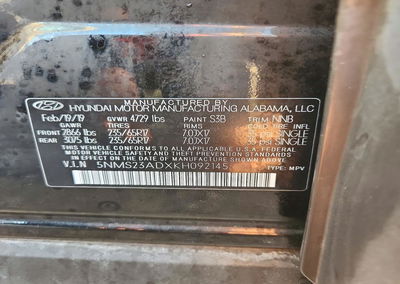 2019 Hyundai Santa Fe Se, uszkodzenie: Drobne wgniecenia/zarysowania, Copart lot 73727496, zdjęcie 12 z 12