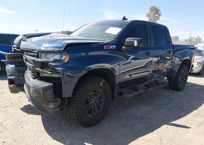 2021 Chevrolet Silverado 1500 4wd  Short Bed Lt Trail Boss, Front End damage, Iaai lot 45867869, photo 2 of 16