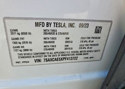 2023 Tesla Model X, uszkodzenie: Przód, Copart lot 69341506, zdjęcie 13 z 14