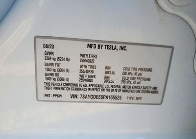2023 Tesla Model Y, uszkodzenie: Tył, Copart lot 72861726, zdjęcie 13 z 15