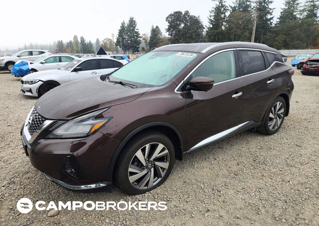 2019 Nissan Murano Sl, daño Mecánico, Copart lote 73672476