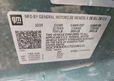 2026 Chevrolet Silverado K1500 Lt-l, uszkodzenie: Przód, Copart lot 68039326, zdjęcie 12 z 14